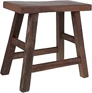 BESPORTBLE Solid Wooden Stool Small Kitchen Foot Stool Low Wooden Bench for Bathroom Living Room Durable Solid Versatile Compact Step Stool for Adults
