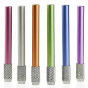 6PCS Metal Color Rod Single-End Pencil Extender Pencil Extender Pen Receptacle Pen Extension Pencil Case As Shown