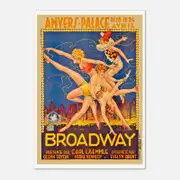 Galrie Broadway Anvers Palace Vintage Art Deco Poster Timeless New York City Elegance, Poster Only, A0 84 x 119cm (33 X 47inch)