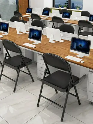 折疊椅子家用簡易大學生宿舍電腦椅會議便攜辦公靠背臥室餐椅凳子