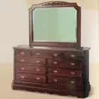 Solid Mahogany Wood Dresser&Mirror / Bedroom Furniture Antique Style