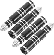 Zerodeko 4 Pcs Aluminium Alloy Tire Valve Stem Caps for Cars Trucks Bikes Motorcycles Easy Installation Durable Cover for Enhanced Vehicle Maintenance