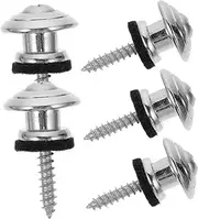 UPKOCH Bass Strap Locks 5pcs Guitar Strap Lock Buttons for Bass Electric Acoustic Ukulele Easy Screw-in Design