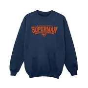 DC Comics Boys Superman Hero Dad Sweatshirt (Navy Blue) - BI33181