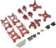 Metal Upgrade Fragile Kit for Corolla 1/12 WLtoys 1/12 124008 124016-17-18-19 144001-02-10 RC Car Parts(Red)