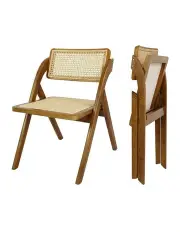 [Levede] Foldable Dining Chairs x2 in Brown