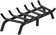 VEVOR Fireplace Log Grate, 685.8mm Heavy Duty Fireplace Grate with 6 Support Legs, 19.05mm Solid Powder-Coated Steel Bars, Log Firewood Burning Rack Holder for Indoor and Outdoor Fireplace