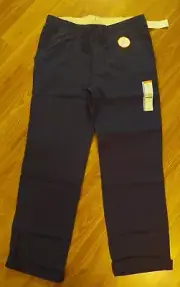 Wonder Nation boys pants size L10-12/XL14-16/XL Husky pull on blue/navy~red~tan