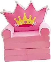 Children's Folding Sofa Bed with Princess Design for Playroom and Bedroom, as described, 50cmx150cm