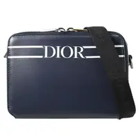 在飛比找PChome24h購物優惠-Christian Dior 燙印LOGO小牛皮迷你雙層相機