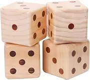 ERINGOGO 9cm Big Dice Wooden Game Dice Toy for Boys and Girls Home Bar Pub Ktv School Party
