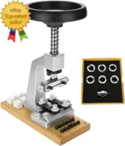 Watch Case Opener, 5700 Bench Wristwatch Back Opener with 6 Dies Accessories Wat