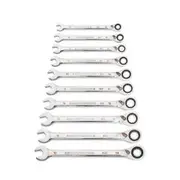 GEARWRENCH 10 Piece 12 Point Metric 90T Reversible Ratcheting Wrench Set 87027