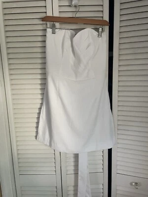 Lilly Pulitzer Kylo Strapless Skirted Romper White 012393 Sz 6 NWT