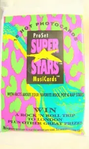 Vintage Retro 80’s 90’s ProSet Super Stars MusiCards Music Cards 1 Pack Unopened