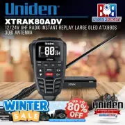 Uniden XTRAK80ADV 12/24V UHF Radio Instant Replay Large OLED ATX890s 3dBiAntenna