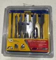 Irwin Speedbor 10 Pc Spade Bit Set with Bonus Spades and Quick-Change Extension