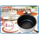 台灣製 JINN HSIN 牛88 30人份電子保溫炊飯鍋 內鍋 電子煮飯鍋 保溫鍋 營業用電鍋 4L