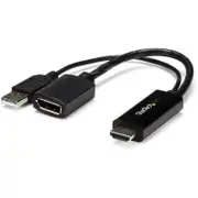 StarTech.com HDMI to DisplayPort Adapter - 4K 30Hz - HDMI to DisplayPort Converter - Compact HDMI to DP Adapter
