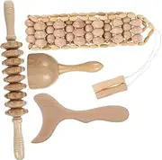Portable Wooden Massage Board Gua Sha Scraping Tool Back Face Massager Home Spa Kit