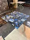 24"Agate Coffee Side Table Top Custom Made Hallway Entryway Decor Furniture