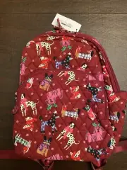 VERA BRADLEY ESSENTIAL COMPACT BACKPACK Holiday Hounds New