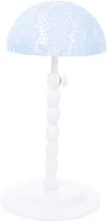 Ipetboom Wig Display Stand Has Countertop Hat Display Rack Wig Holder Bald Mannequin Head Display Bracket Hat Storage Hanger Hat Display Stand Hat Racks Head Model Caps Stand Sky-blue Cloth