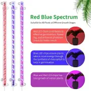 2 Strips Grow Light Four Heads Growing lamp Full Spectrum Dimmable Levels Led Plant Lamp with Red Blue Lights