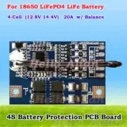 4S 20A w/ Balance 3.2V LiFePo4 LiFe 18650 Battery Packs BMS Protection PCB Board