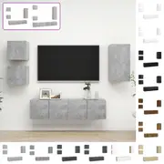 TV Cabinet Set 5 Piece Engineered Wood TV Console Multi Colours/Sizes vidaXL