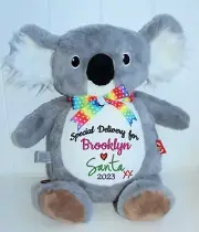 Personalised Soft Sensory Toy / Cubbie | Special Delivery Christmas - Koala Toy