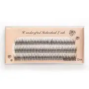 Lashie - Natural Cluster Eyelash Extensions Fish Tail - Black - 1.2cm
