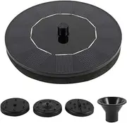 MABCIRY Solar Fountain Pump, Solar Bird Bath Fountain with Nozzles, Solar Panel Kit Water Pump, Solar Powered Water Fountain for Garden, Solar Floating Water Pump Kit for Water Feature Outdoor