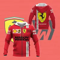 在飛比找蝦皮購物優惠-FERRARI F1 法拉利運動衫連帽衫運動服套裝休閒衣服 