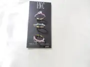 I.n.c. Gold-Tone 3-Pc. Set Multicolor Wrapped Stackable size 9 Rings H106