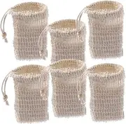 SOESFOUFU Bar Soap Bag Set 6pcs Soap Savers Mesh Pouches Perfect Travel Companion
