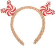[GAROZATION] Elegant Christmas Headband Hair Hoop for Women Xmas Themed Cosplay Photo Prop