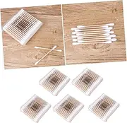 ERINGOGO 500Pcs Double Tipped Cotton Swabs Wooden Stick Cotton Buds for Makeup and Personal Care of Sturdy Cotton Swabs Each