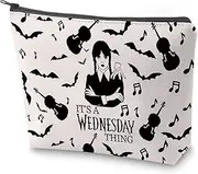Wednesday Cosmetic Bag Wednesday Addams Survival Kit It’s A Wednesday Thing Makeup Bag with Zipper Wednesday Merch, Wed Thing, No
