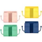 Wall Mounted Box Remote Control Phone Organizer Mobile Plug Holder Stand Tools