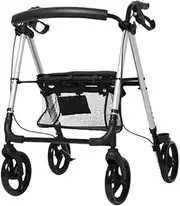 Walker,Rollator Walkers for Seniors Lightweight Aluminum Adjustable Rolling Walker with Seat for Elderly Adult Walking Stabilizer with Four Wheels Little Surprise