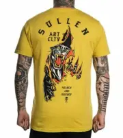 Sullen Clothing "Destroy" PremiumMens tee Art Collective tattoo Yellow