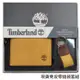 【Timberland】男皮夾 短夾 麂皮 牛皮夾 零錢袋 多卡夾+鑰匙圈套組 品牌盒裝+原廠提袋／黃駝色