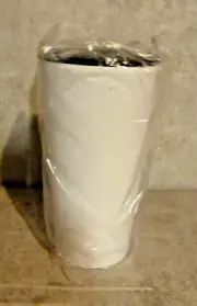 Sublimation White Cooler Stainless Steel Double Wall Drink Glass W/Straw Lid **