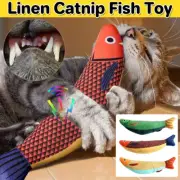 Plush Catnip Fish Toy Chew Toy for Kitten Cats Interactive Play Boredom Relief