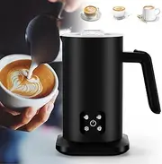 Milk Frother Electric 4 in 1 Automatic Milk Frother 350ml Milk Steamer Hot & Cold Milk Foamer Steamer Milk Warmer Silent Operation Auto Switch Off for Coffee Latte Hot Chocolate Cappuccinos Macchiato