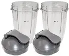 Blendin Replacement, 2 Tall 2 Flip Top Compatible with Nutribullet 600W & 900W