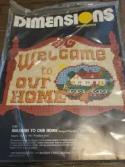 Dimensions Needlepoint 2182 Welcome To Our Home Stitch Kit NEW Vintage 1981