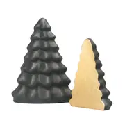 White Moose Christmas Tree Home Tabletop Ornament Decor Set Black/Gold