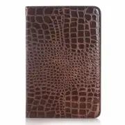 MCC iPad mini 4 Crocodile-style Leather Case Cover Apple mini4 Skin [Brown]